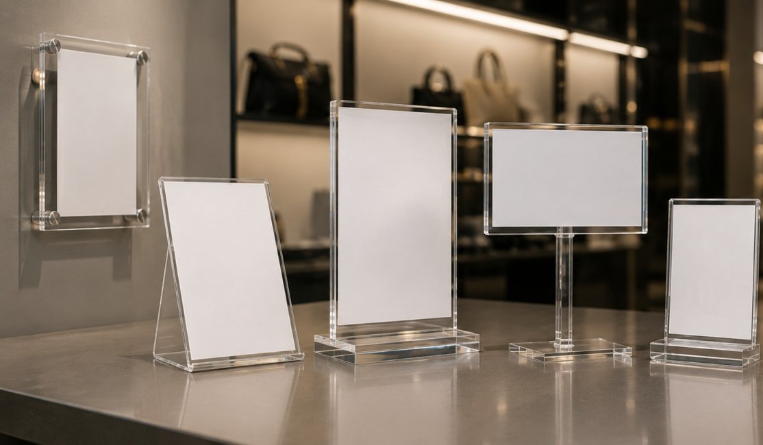 Acrylic Fixtures Sign Holders